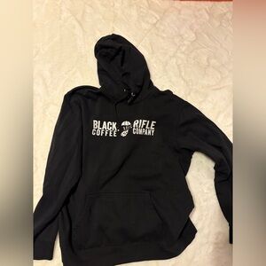 Black Rifle Coffee Zip Up Hoodie Sweatshirt Mens XL Black